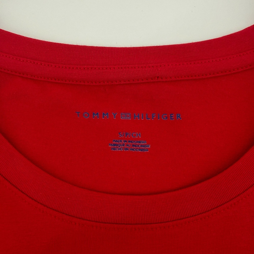 Tommy Hilfiger Womens Red Studded Logo T-Shirt Mini Dress A1GA1KQ7 NWT Small - Picture 4 of 9